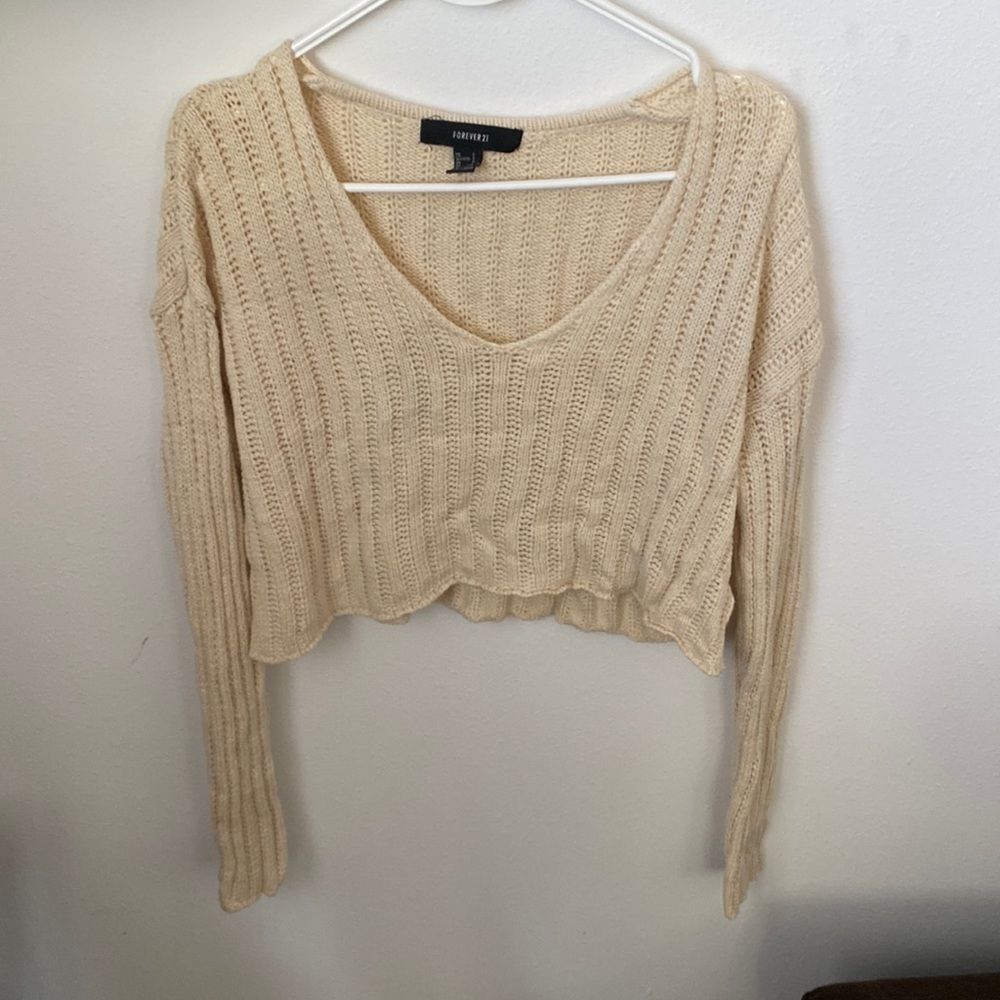Knit crop sweater